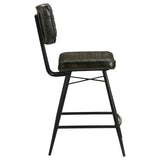 Partridge Leather Counter Chair Antique Espresso (Set of 2) | Black | Antique Espresso | 110659