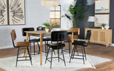 Partridge Leather Counter Chair Antique Espresso (Set of 2) | Black | Antique Espresso | 110659
