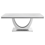 Kerwin Rectangular 71-inch Stone Top Dining Table White | White | White Marble | 111101