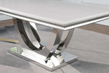 Kerwin Rectangular 71-inch Stone Top Dining Table White | White | White Marble | 111101