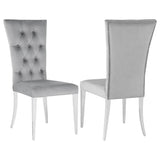 Kerwin Velvet Upholstered Dining Side Chair Grey (Set of 2) | Grey | 111103