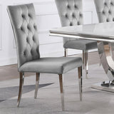 Kerwin Velvet Upholstered Dining Side Chair Grey (Set of 2) | Grey | 111103