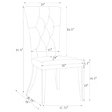 Kerwin Velvet Upholstered Dining Side Chair Grey (Set of 2) | Grey | 111103