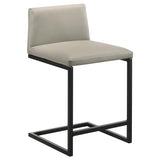 Vardon Genuine Leather Counter Height Chair Tan (Set of 2) | Beige | Tan | 112229TAN