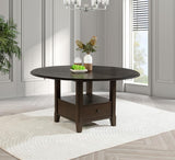 Twyla 60-inch Round Dining Table with Drawer Dark Cocoa | King | Brown | Dark Cocoa | 115100