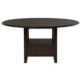 Twyla 60-inch Round Dining Table with Drawer Dark Cocoa | King | Brown | Dark Cocoa | 115100