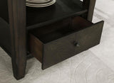 Twyla 60-inch Round Dining Table with Drawer Dark Cocoa | King | Brown | Dark Cocoa | 115100