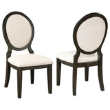 Twyla Oval Back Dining Side Chair Dark Cocoa (Set of 2) | Brown | Dark Cocoa | 115102