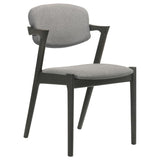 Stevie Padded Wood Dining Arm Chair Black (Set of 2) | King | Grey | Black | 115112