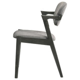 Stevie Padded Wood Dining Arm Chair Black (Set of 2) | King | Grey | Black | 115112