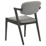Stevie Padded Wood Dining Arm Chair Black (Set of 2) | King | Grey | Black | 115112