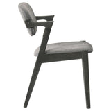 Stevie Padded Wood Dining Arm Chair Black (Set of 2) | King | Grey | Black | 115112