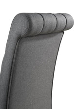 Alana Fabric Upholstered Dining Side Chair Grey (Set of 2) | Grey | Grey / Rustic Espresso | 115162