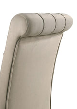 Alana Velvet Upholstered Dining Side Chair Sand (Set of 2) | Beige | Sand / Rustic Espresso | 115182