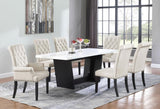 Alana Velvet Upholstered Dining Arm Chair Sand | King | Grey | Sand / Rustic Espresso | 115183