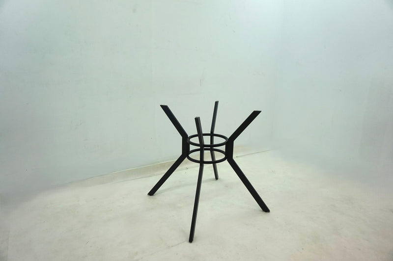 Steele 48-inch Round Glass Top Dining Table Matte Black