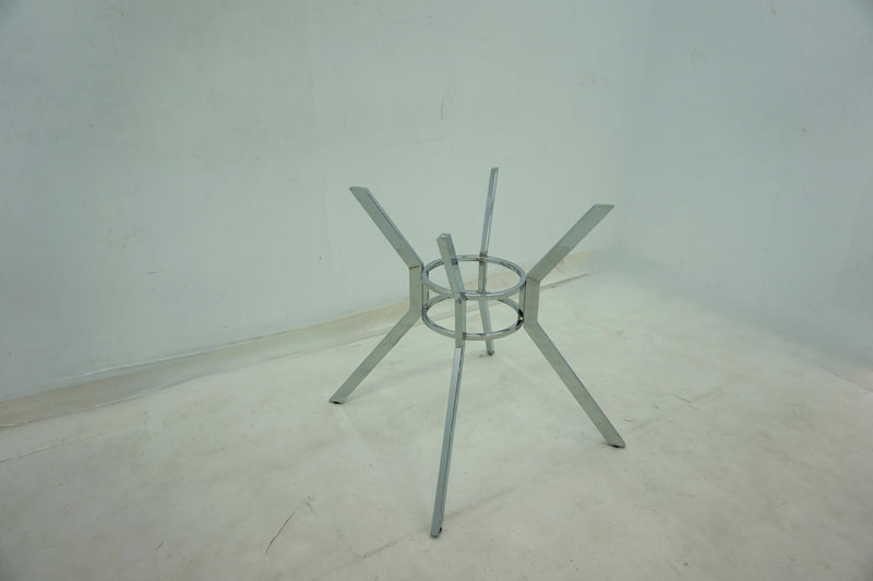 Steele 48-inch Round Glass Top Dining Table Chrome