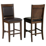 Dewey Upholstered Counter Chair Walnut (Set of 2) | Brown | Walnut | 115209