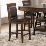 Dewey Upholstered Counter Chair Walnut (Set of 2) | Brown | Walnut | 115209