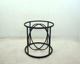 Levy 48-inch Round Glass Top Dining Table Matte Black