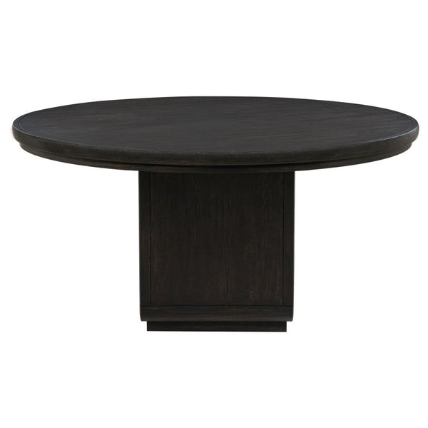 Leandro 5-piece Round Dining Table Set Burnished Black