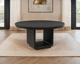 Leandro 60-inch Round Dining Table Burnished Black | King | Black | Burnished Black | 115390