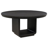 Leandro 60-inch Round Dining Table Burnished Black | King | Black | Burnished Black | 115390