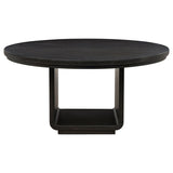 Leandro 60-inch Round Dining Table Burnished Black | King | Black | Burnished Black | 115390