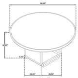 Leandro 60-inch Round Dining Table Burnished Black | King | Black | Burnished Black | 115390