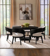 Leandro 60-inch Round Dining Table Burnished Black | King | Black | Burnished Black | 115390