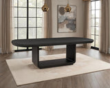 Leandro 78-inch Extension Dining Room Table Burnished Black | Black | Burnished Black | 115391