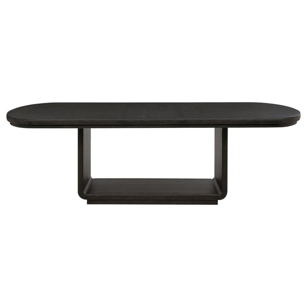 Leandro 78-inch Extension Dining Room Table Burnished Black