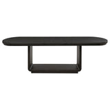 Leandro 78-inch Extension Dining Room Table Burnished Black | Black | Burnished Black | 115391