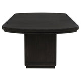 Leandro 78-inch Extension Dining Room Table Burnished Black | Black | Burnished Black | 115391