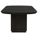 Leandro 78-inch Extension Dining Room Table Burnished Black | Black | Burnished Black | 115391