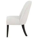 Leandro Upholstered Dining Side Chair Cream (Set of 2) | Beige | Cream / Burnished Black | 115392