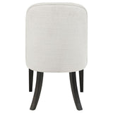 Leandro Upholstered Dining Side Chair Cream (Set of 2) | Beige | Cream / Burnished Black | 115392