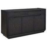 Leandro 2-drawer Dining Sideboard Server Burnished Black | Black | Burnished Black | 115395