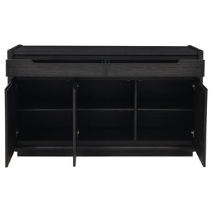 Leandro 2-drawer Dining Sideboard Server Burnished Black
