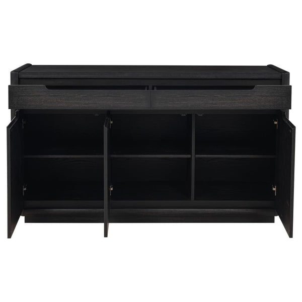 Leandro 2-drawer Dining Sideboard Server Burnished Black