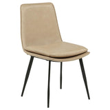 Ortega Upholstered Dining Side Chair Tan (Set of 2) | Brown | Tan | 115472TAN