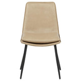Ortega Upholstered Dining Side Chair Tan (Set of 2) | Brown | Tan | 115472TAN