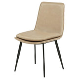 Ortega Upholstered Dining Side Chair Tan (Set of 2) | Brown | Tan | 115472TAN