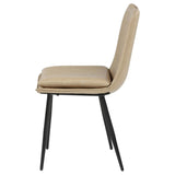 Ortega Upholstered Dining Side Chair Tan (Set of 2) | Brown | Tan | 115472TAN