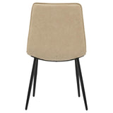 Ortega Upholstered Dining Side Chair Tan (Set of 2) | Brown | Tan | 115472TAN