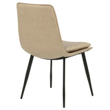 Ortega Upholstered Dining Side Chair Tan (Set of 2) | Brown | Tan | 115472TAN