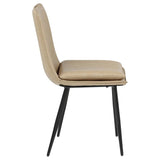 Ortega Upholstered Dining Side Chair Tan (Set of 2) | Brown | Tan | 115472TAN