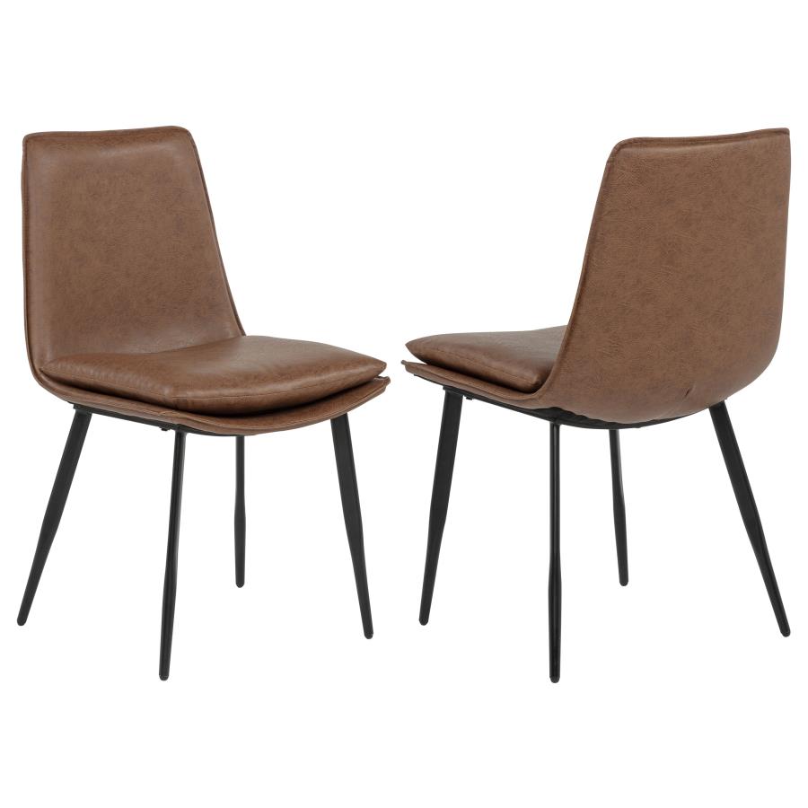 Ortega Upholstered Dining Side Chair Coffee (Set of 2) | Brown | Coffee | 115472
