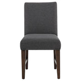Naser Parsons Dining Side Chair Grey and Dark Walnut (Set of 2) | Grey | Grey / Dark Walnut | 115482DWA