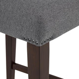 Naser Parsons Dining Side Chair Grey and Dark Walnut (Set of 2) | Grey | Grey / Dark Walnut | 115482DWA